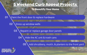 5 weekend curb appeal projects infographic