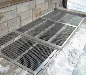 144 x 60 Grate with Escape Hatch on Extra Large Wells