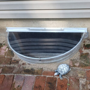 39” x 15” Sloped cover, Metal well