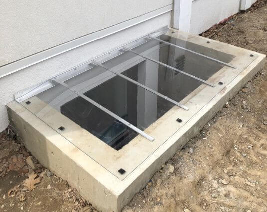 Sloped Window Well Cover for concrete well