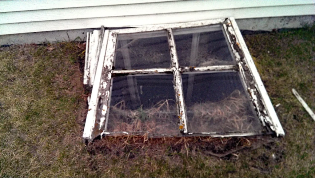 an image of broken window covers