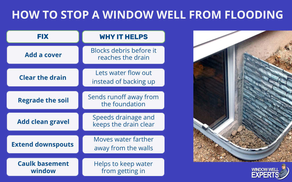 window well flooding infographic